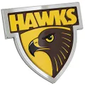 Fan Emblems Hawthorn Hawks 3D Chrome AFL Supporter Badge