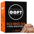 Ooft 6 Inch Mini Pizza Oven Wood - 100% Kiln Dried Oak Perfect for Ooni Karu, Solo Stove Mesa & Pi and Other Ovens 8-10lb Box Hardwood Kindling Logs High Heat Slow Burn