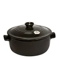 Emile Henry Round Stewpot, 4 Liter Capacity, Charcoal