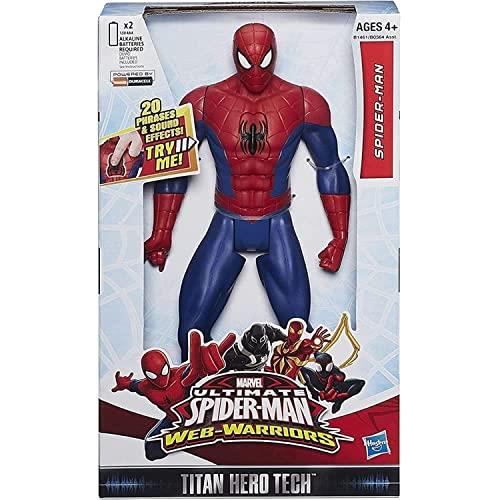 Marvel Titan Hero Tech Electronic Spiderman Figure, 12-Inch Size