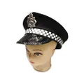 Lylac Police Captain Hat, 58 cm Size, Black