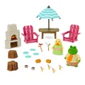 Li’l Woodzeez – Lil Woodzeez – Toy Backyard Furniture Set – Animal Figurines Included – Fire Pit & Chairs – Kids 3 Years + – Outdoor Patio Set - Deluxe