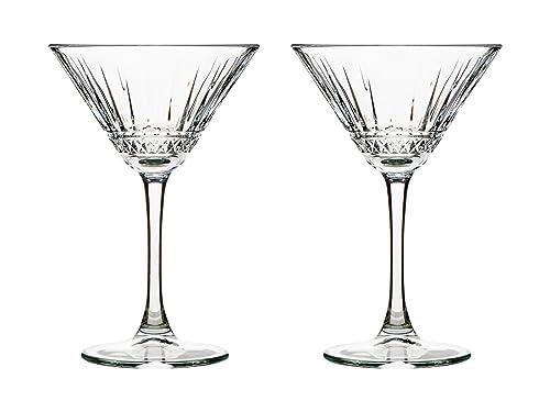 Maxwell & Williams Cocktail & Co Atlas Martini Glass 220ML Set of 2 Gift Boxed