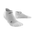 CEP - ULTRALIGHT COMPRESSION NO-SHOW SOCKS for men | Heel sports socks with compression, Carbon White, M