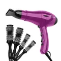 Wahl SupaDryer Hair Dryer, Purple with BONUS Four Ceramic Thermal Brushes Limited Edition