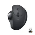 Logitech 910-005177 MX Ergo Wireless Trackball Mouse – Move Text/Images/Files Between 2 Windows and Apple Mac Computers (Bluetooth or USB), Rechargeable, Graphite black