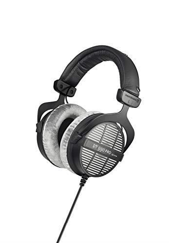 beyerdynamic BD459038 DT990 PRO 250 Ohms Open Studio Headphones for Mixing and Mastering, Black, Grey (459038)