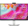Dell S2722DZ 27-inch QHD 2560 x 1440 75Hz Video Conferencing Monitor, Pop-up Camera, Noise-Cancelling Dual Microphones, Dual 5W Speakers, USB-C connectivity, 16.7 Million Colors, Silver (Latest Model)