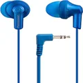 Panasonic ErgoFit in-Ear Earbud Headphones RP-HJE120-AA (Metallic Blue) Dynamic Crystal-Clear Sound, Ergonomic Comfort-Fit