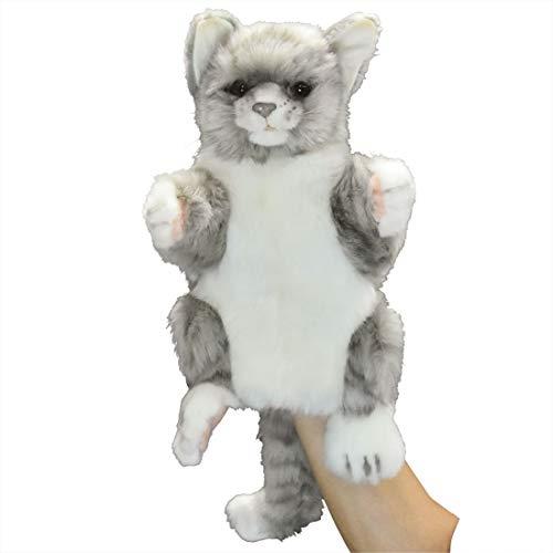 Hansa Grey Cat Puppet 30 cm, L