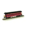Old-Time Coach Car with Round End Clerestory Roof - Santa FE - HO Scale