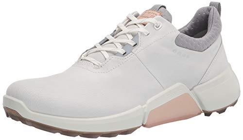 ECCO Women's Biom Hybrid 4 Gore-tex Waterproof Golf Shoe, White/Silver Grey, 11-11.5