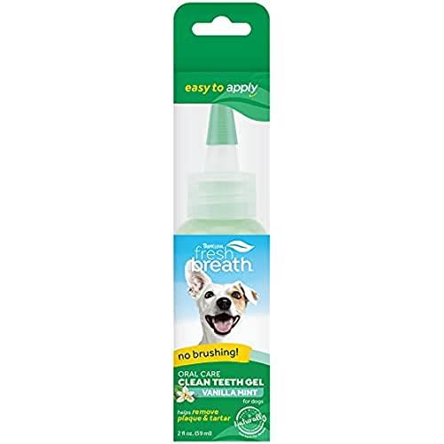 TropiClean Fresh Breath Teeth Cleaning Oral Care Dog Vanilla Mint Flavoured Gel 59mL