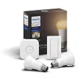 Philips Hue Philips B22 Hue White Ambience LED Smart Bulb Starter Kit (Compatible with Bluetooth, Amazon Alexa, Apple HomeKit, and Google Assistant)