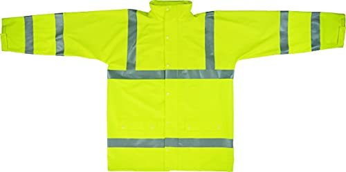 Team - Monsoon Hi-Vis Rain Jacket Raincoat for Men & Women - Waterproof, Reflective, Lightweight, Breathable