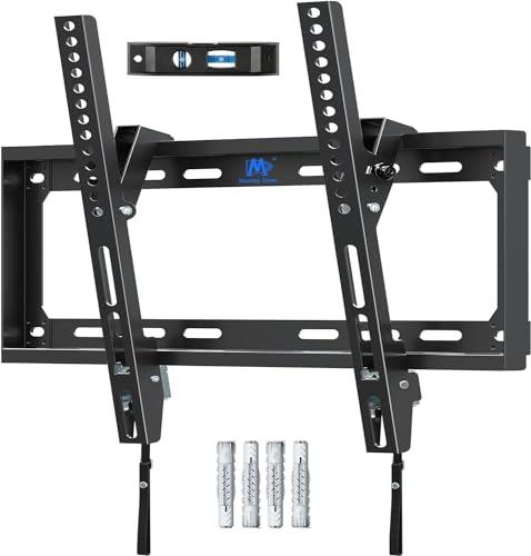 Mounting Dream Tilt TV Bracket Wall Mount, for Most 26-55 inch Flat and Curved TVs up to VESA 400x400mm and 40 KG, Ultra Slim Tilting TV Wall Bracket Fischer Wall Plug Included MD2268-MK-02