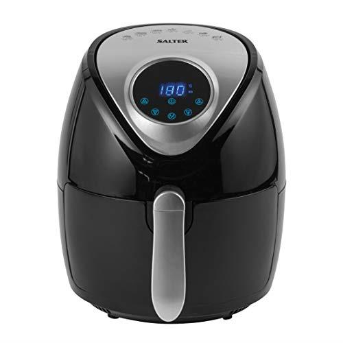 Salter EK4221 Digital Family Hot Air Fryer, 4.5L Non-Stick Basket, 30 Minute Timer, 7 Presets, Little to No Oil,1300W, Quick Healthy Student Cooking, Fast Heat Circulation, Black, 4.5 L