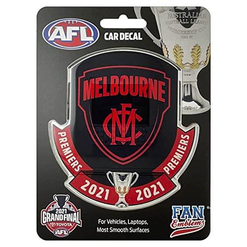 Fan Emblems AFL Melbourne 2021 Premiership Lensed Chrome Supporter Logo Decal