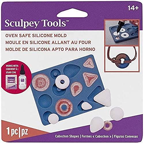 Polyform SCULPEY Moulds - Push Mold CABOCHON Shapes Polymer Clay Accessory