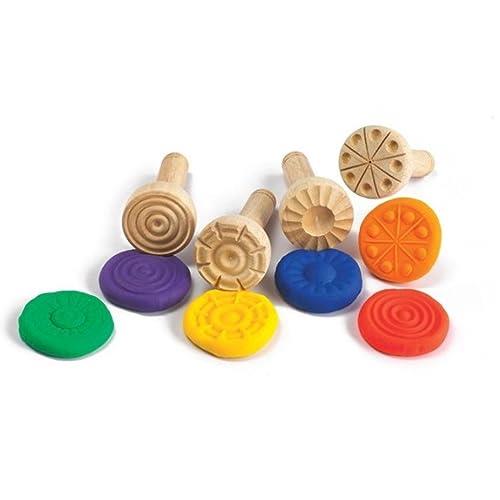 Edx Education Wooden Dough Stampers 4-Piece Set