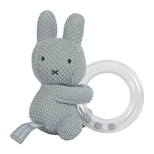 Miffy Knit Ring Rattle, Green, 13 cm Height