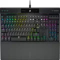 Corsair K70 RGB PRO Wired Mechanical Gaming Keyboard (Cherry MX RGB Red Switches: Linear and Fast, 8,000Hz Hyper-Polling, PBT Double-Shot PRO Keycaps, Soft-Touch Palm Rest) QWERTY, UK - Black