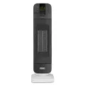De'Longhi Bend Line Tower Fan Heater HFX65V20, 2000W with Silent Operation, Remote Control, Ceramic Technology,Black