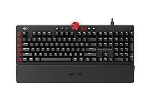 AOC Agon by AGK700 Gaming Keyboard - English Layout - Cherry MX Red Switches - Anti-ghosting - G-Tools Software - N-Key Rollover