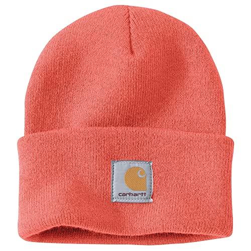 Carhartt Men's Knit Cuffed Beanie (Closeout), Electric Coral, OFA, Electric Coral, One Size