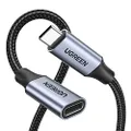 UGREEN USB C Extension Cable USB 3.2 Gen 2 10Gbps Type C Male to Female Extender Cord Nylon Braided 100W Fast Charge 4K 60Hz Video Display Lead Compatible with MacBook/iPad Pro Air, iPhone 15 (1M)