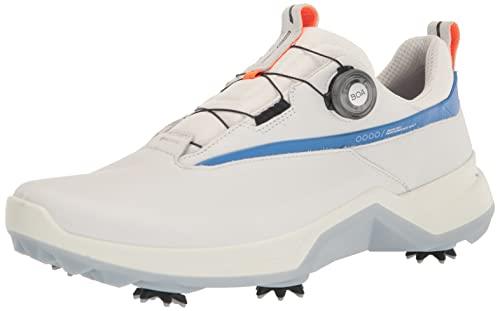 ECCO Men's Biom G5 Boa Gore-tex Waterproof Golf Shoe, White/Regatta, 7-7.5