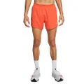 Nike Dri-FIT ADV AeroSwift Men's 4" Brief-Lined Racing Shorts (US, Alpha, Large, Regular, Regular, Orange/Ghost Green)