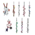 Anime Slayer Keychain Pin Set - Cartoon Figures 9 Hashiras Mini Katana Sword Key Chains Enamel Pin Jewelry Men Women, 9 Hashiras Pins, Standard Size