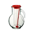 Bormioli Rocco Kufra Glass Pitcher, 31.2 cm x 23.6 cm x 19.6 cm, Red