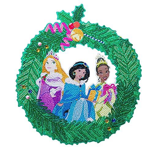 Craft Buddy Disney Princess Crystal Art Christmas Wreath Kit, 30 cm