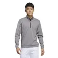 adidas Golf Men's Standard Elevated Quarter Zip Pullover, Grey Three, M