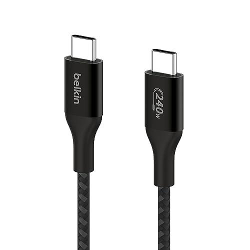 Belkin BoostCharge USB-C to USB-C Power Cable (1M, 3.3ft), Fast Charging Cable with 240W Power Delivery, USB-IF Certified, Compatible with MacBook Pro, Chromebook, Samsung Galaxy, iPad, & More - Black