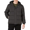 Amazon Essentials Men's Heavyweight Hooded Puffer Coat, Dark Grey, Medium