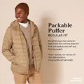 Amazon Essentials Men's Lightweight Water-Resistant Packable Hooded Puffer Jacket, Dark Grey, Large
