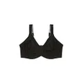 Hestia Women s Underwear Active Support Underwire Full Coverage Bra, Black, 18 40DD UK