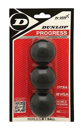 Dunlop Progress Squash Ball Blister Pack (Set of 3)