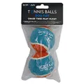 Scream 92-SDT04200 Solid Foam Tennis Ball 2Pk, Loud Blue & Orange, 6.5cm