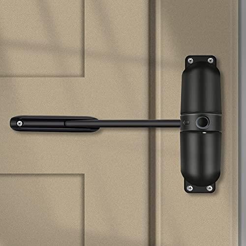 HoneSecur Safety Spring Door Closers, Adjustable Closing Door Hinge, Automatic Stopper Fire Rated, to Convert Hinged Doors to Self Closing Doors - Black