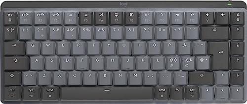 Logitech MX Mechanical Mini for Mac, Wireless Lighted Keyboard, Low Profile Performance Buttons, Tactile Silent Keys, Backlit, BT, USB-C, Apple, iPad, Pan Nordic QWERTY - Space Grey