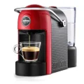 Lavazza, A Modo Mio Jolie, Coffee Capsule Machine, Compatible with A Modo Mio Coffee Pods, Quiet, with Removable Cup Rest, Automatic Shut-Off, Washable Components, 1250 W, 220–240 V, 50–60 Hz, Red