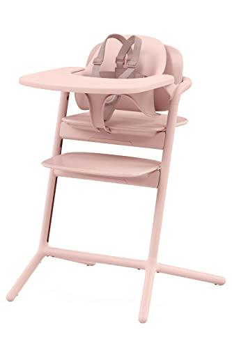 Cybex LEMO 3-in-1 Remo 3-in-1 (2022 Renewal Model) Pearl Pink Long Youth High Chair Snack Tray Harness Set for Newborns and Adults