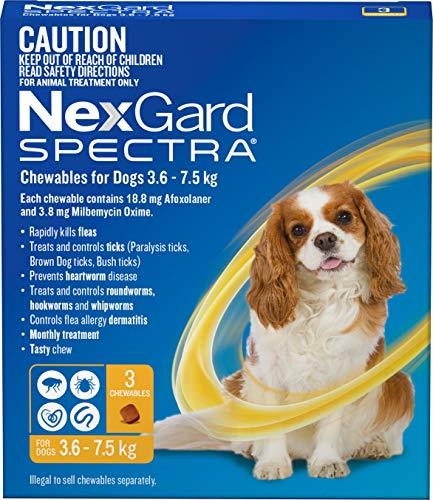 Nexgard Spectra Chewables for Dogs 3.6-7.5 kg (Pack of 3)