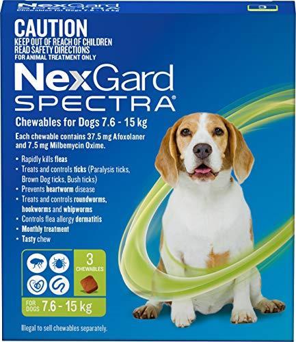 Nexgard Spectra Chewables for Dogs 7.6 -15 kg (Pack of 3)