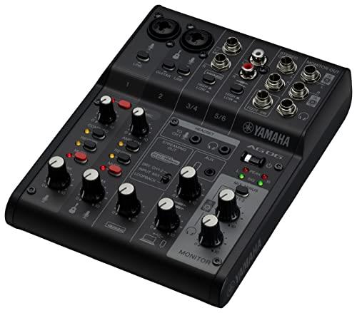 Yamaha 6-Channel Live Streaming Mixer, Black