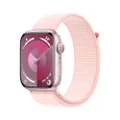 Apple Watch Series 9 [GPS 45-mm] Smartwatch with Aluminum Case with Pink Sport Loop One Size